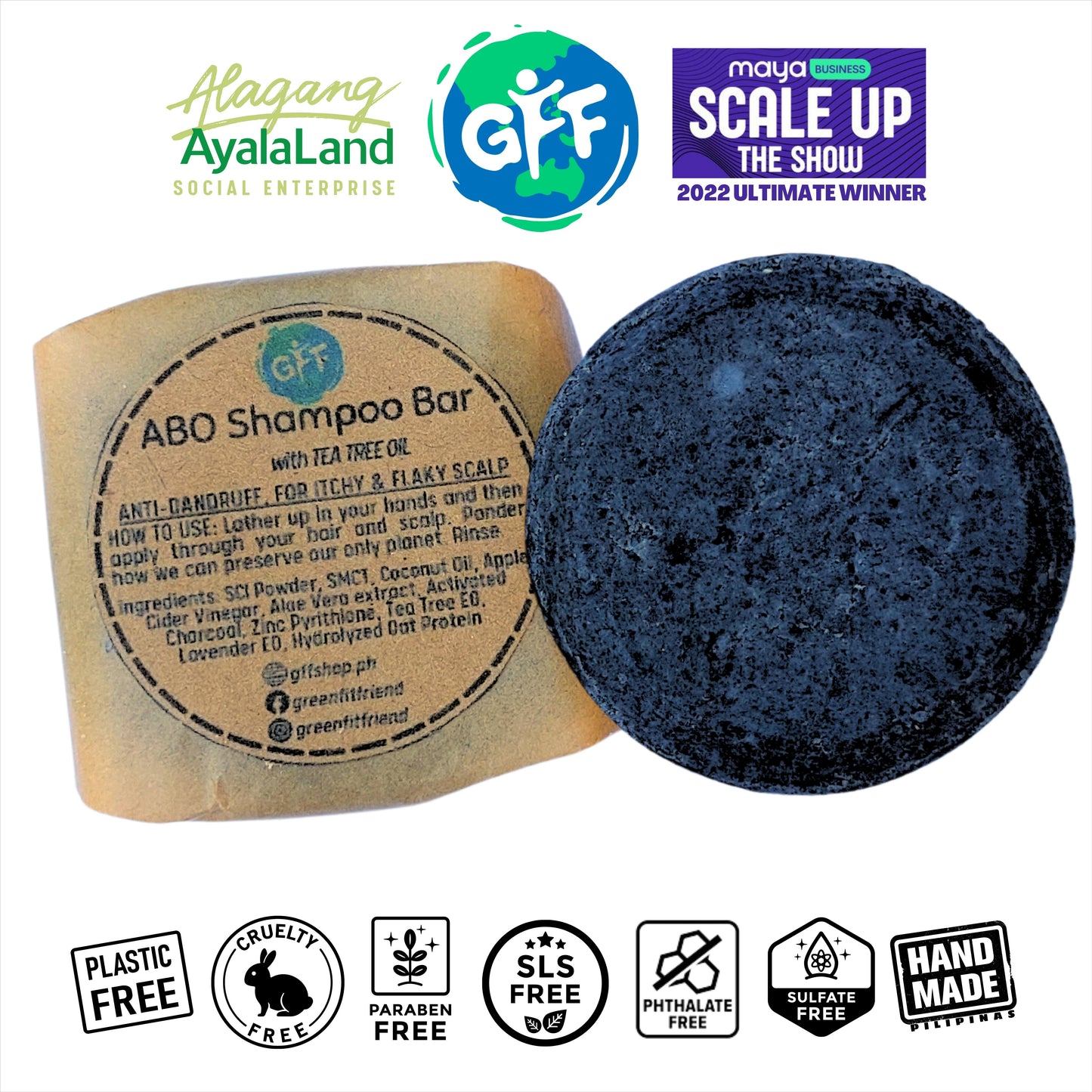 Abo shampoo bar for oily & itchy scalp/ dandruff control