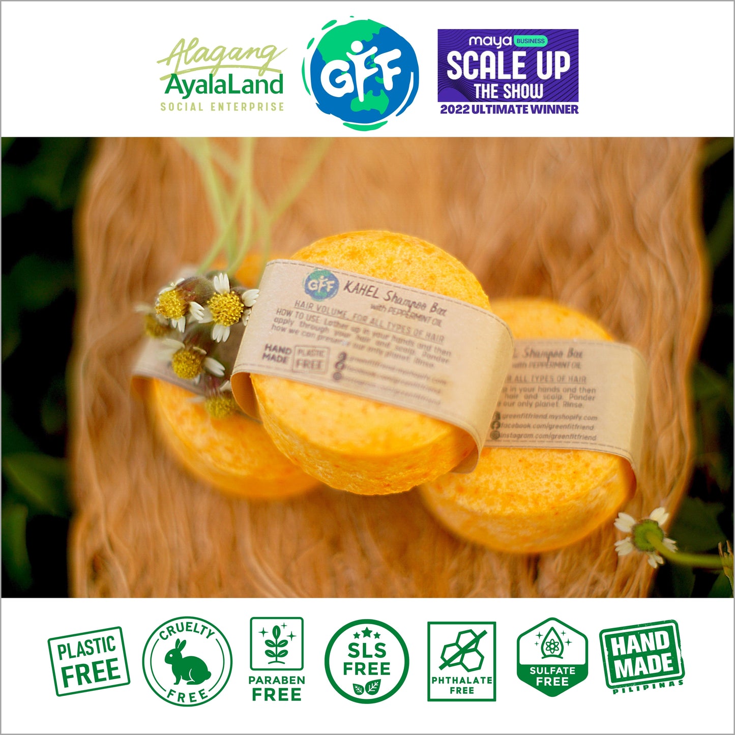 Kahel Shampoo bar for hair volume