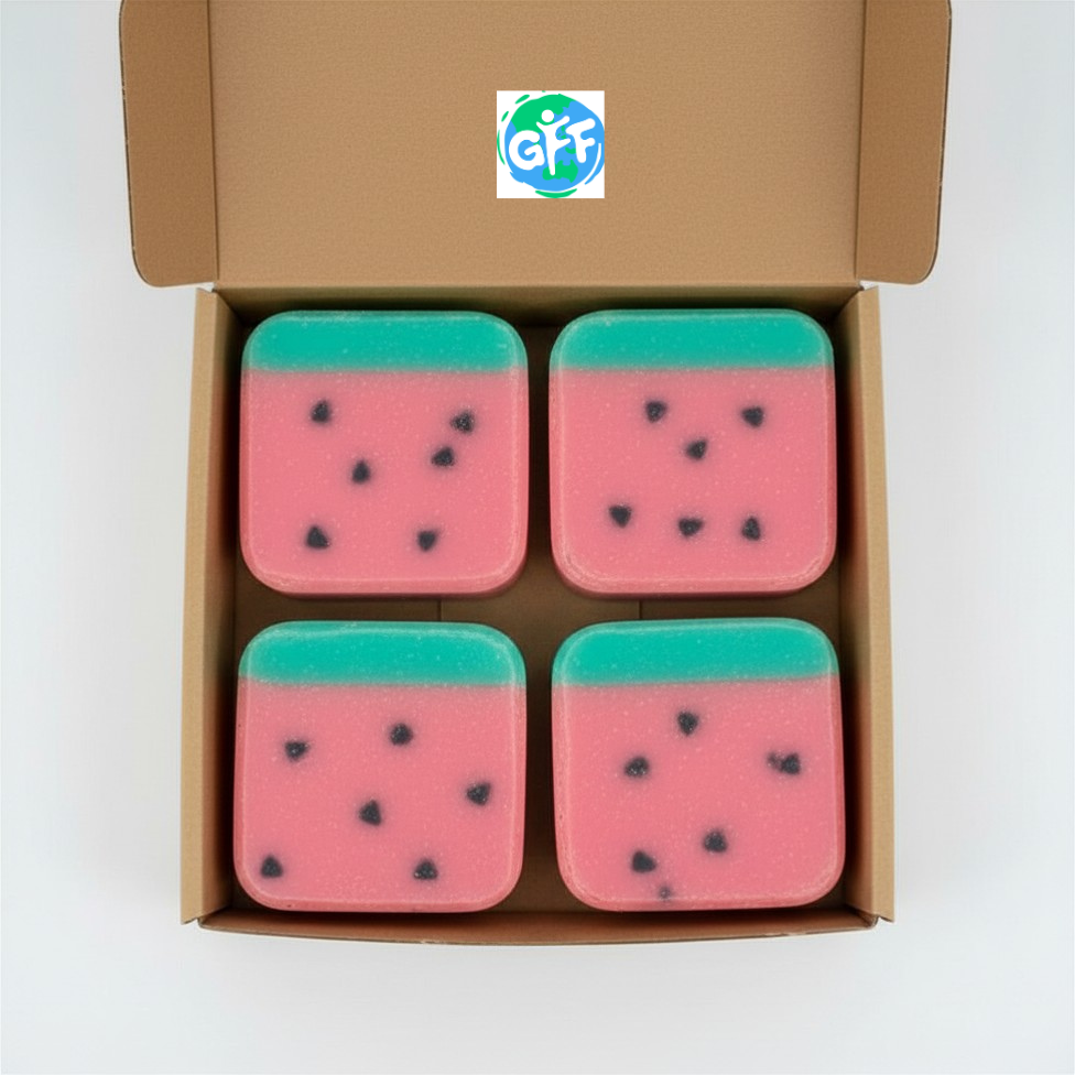 Artisan Watermelon Soap (bundle of four)