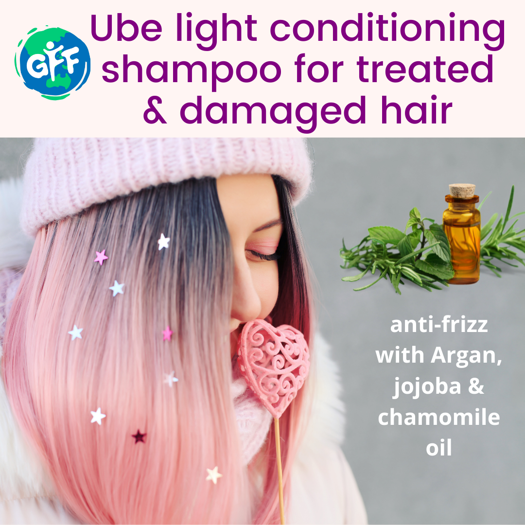 Ube Light conditioning shampoo bar for treated and damaged hair