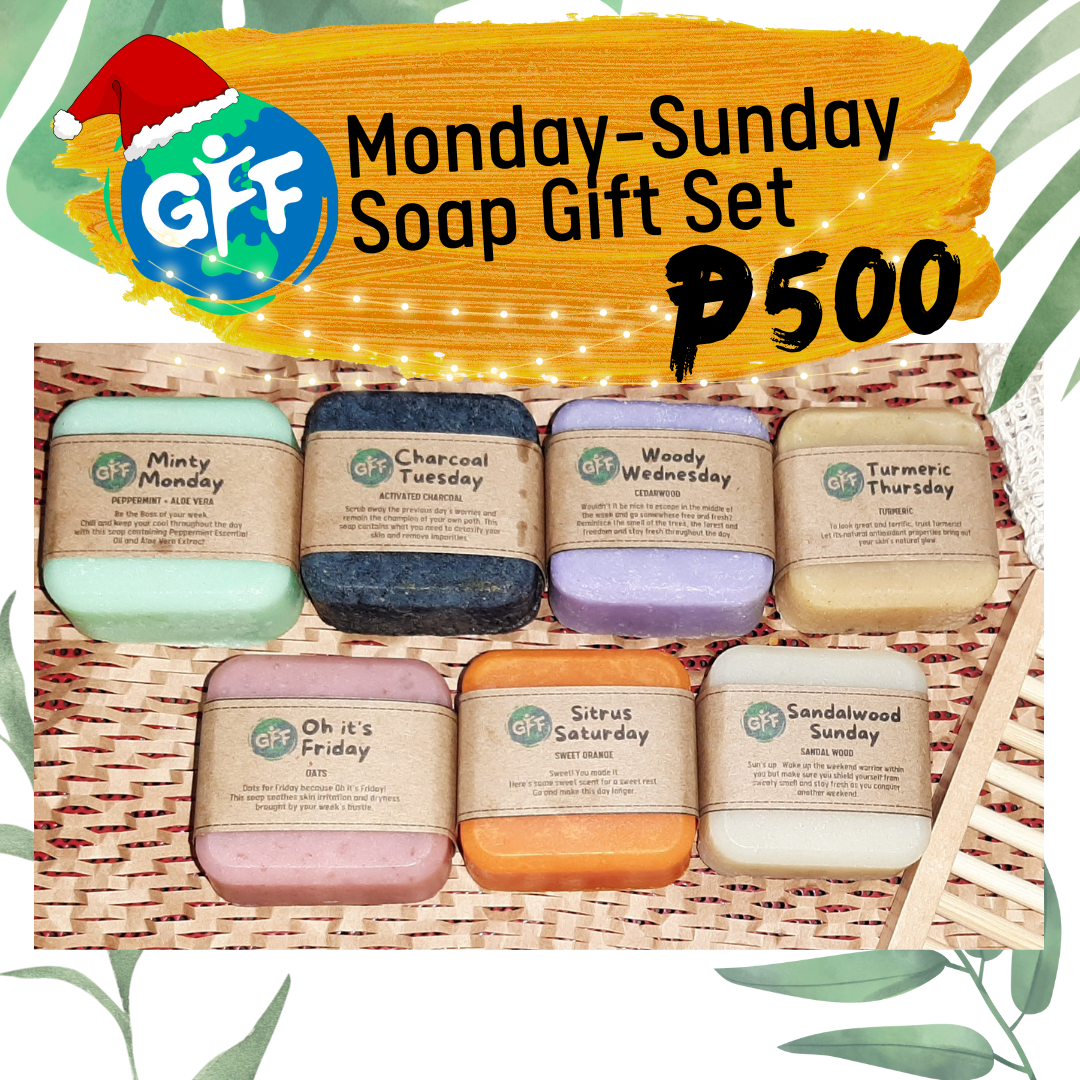 7 every day soap GIFT SET (with different essence and benefits to make everyday special and unique.)