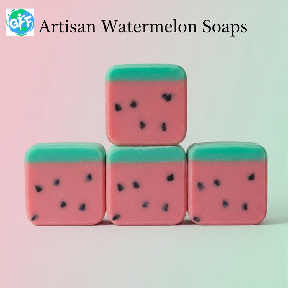 Artisan Watermelon Soap (bundle of four)