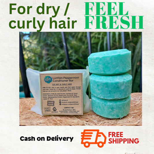 Feel fresh with 3 Luntian Shampoo and 1 Conditioner for Dry and Curly hair