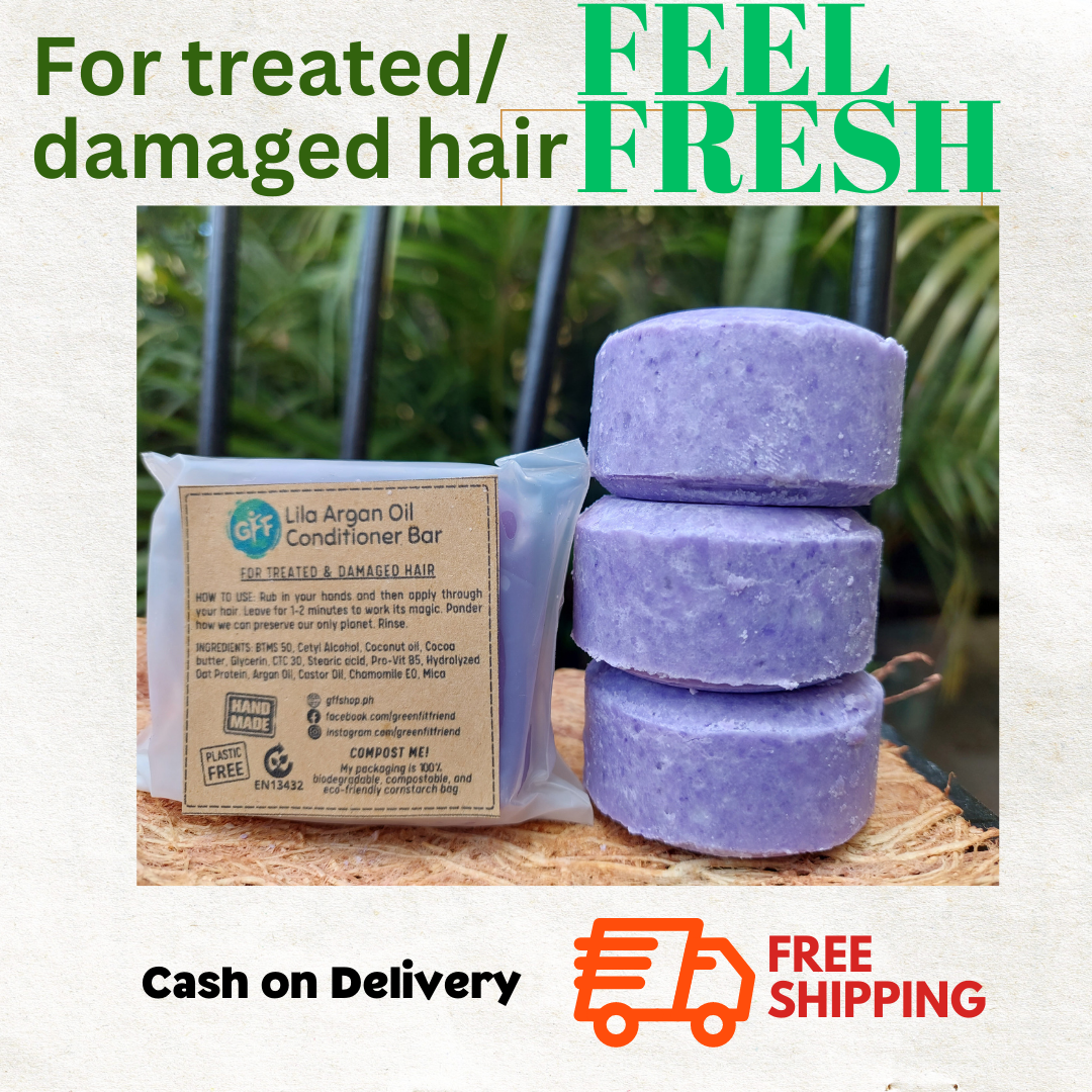 Feel Fresh with 3 Ube Shampoo and 1 Lila Conditioner for treated/damaged hair